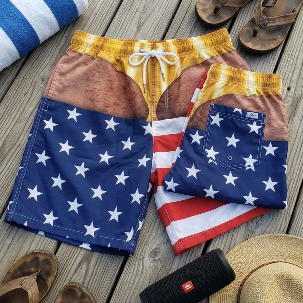 Fake-Out Trunks™ — Funny Optical Illusion Swim Shorts for Men